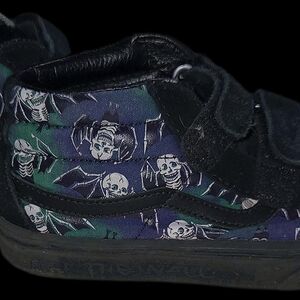 Kids Skeleton Print High-Top Sneakers